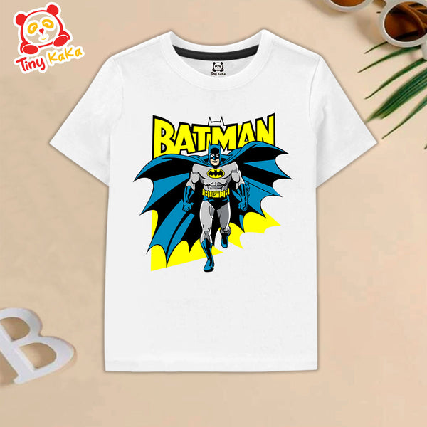 Batman White T-Shirt For Kids