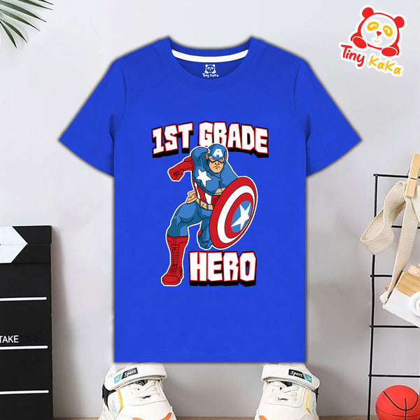 Caption America Blue T-Shirt For Kids