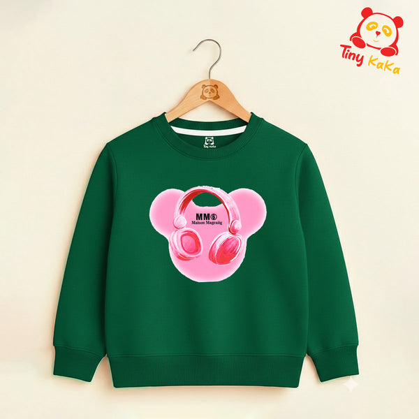 Mickey Head Phones Sweatshirt For Girls