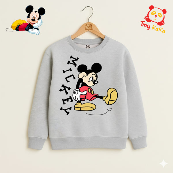 Cute Mickey Grey Sweatshirt For Kids
