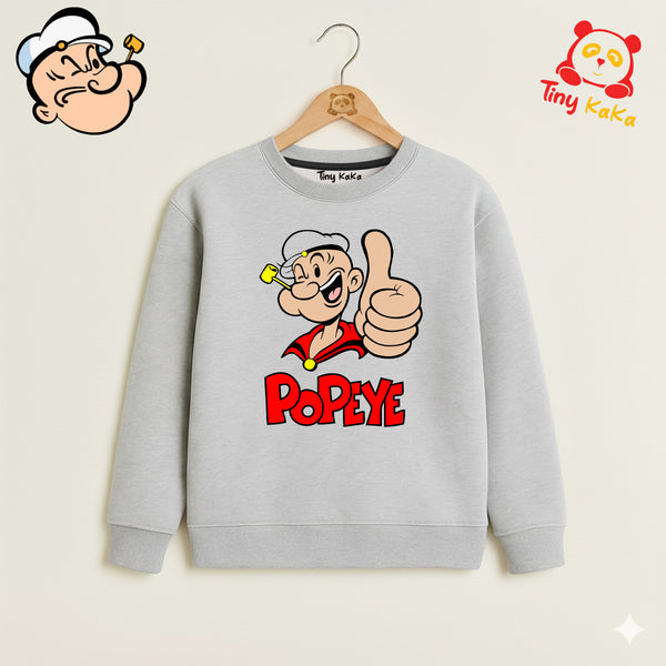 Popoyee Grey Sweatshirt For Kids