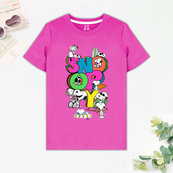 Snoopy Pink T-Shirt For Girls